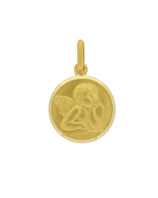 18CT YELLOW GOLD ANGEL 12mm